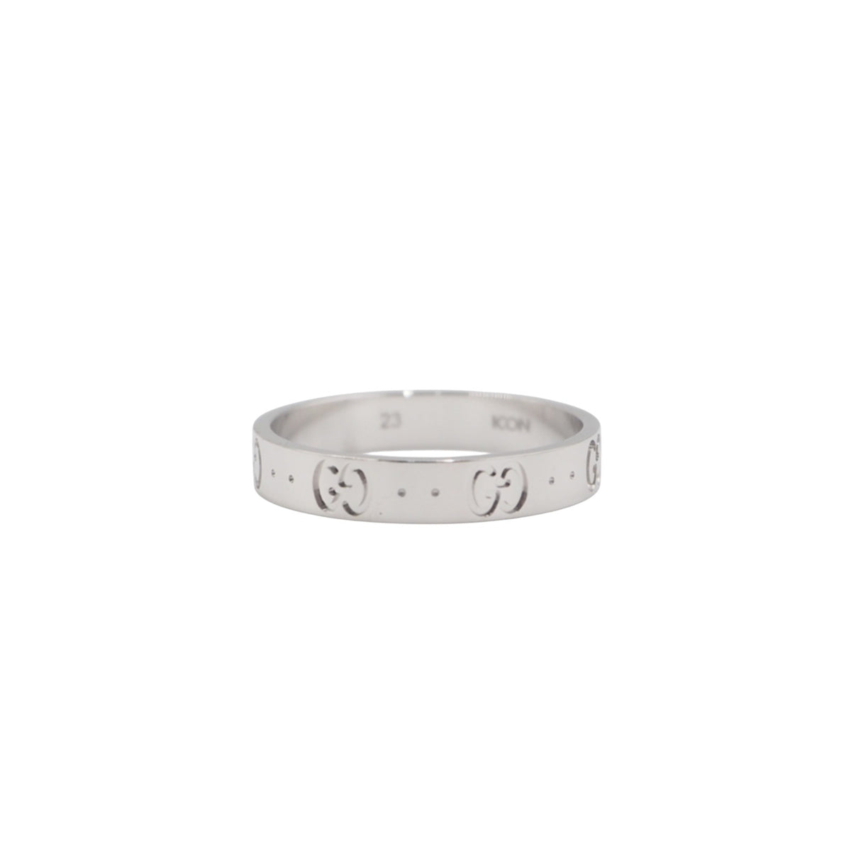 Gucci 660070 White Gold Icon Ring