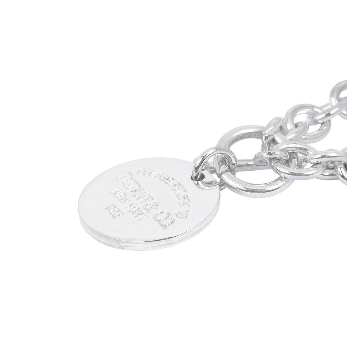Tiffany silver tag necklace