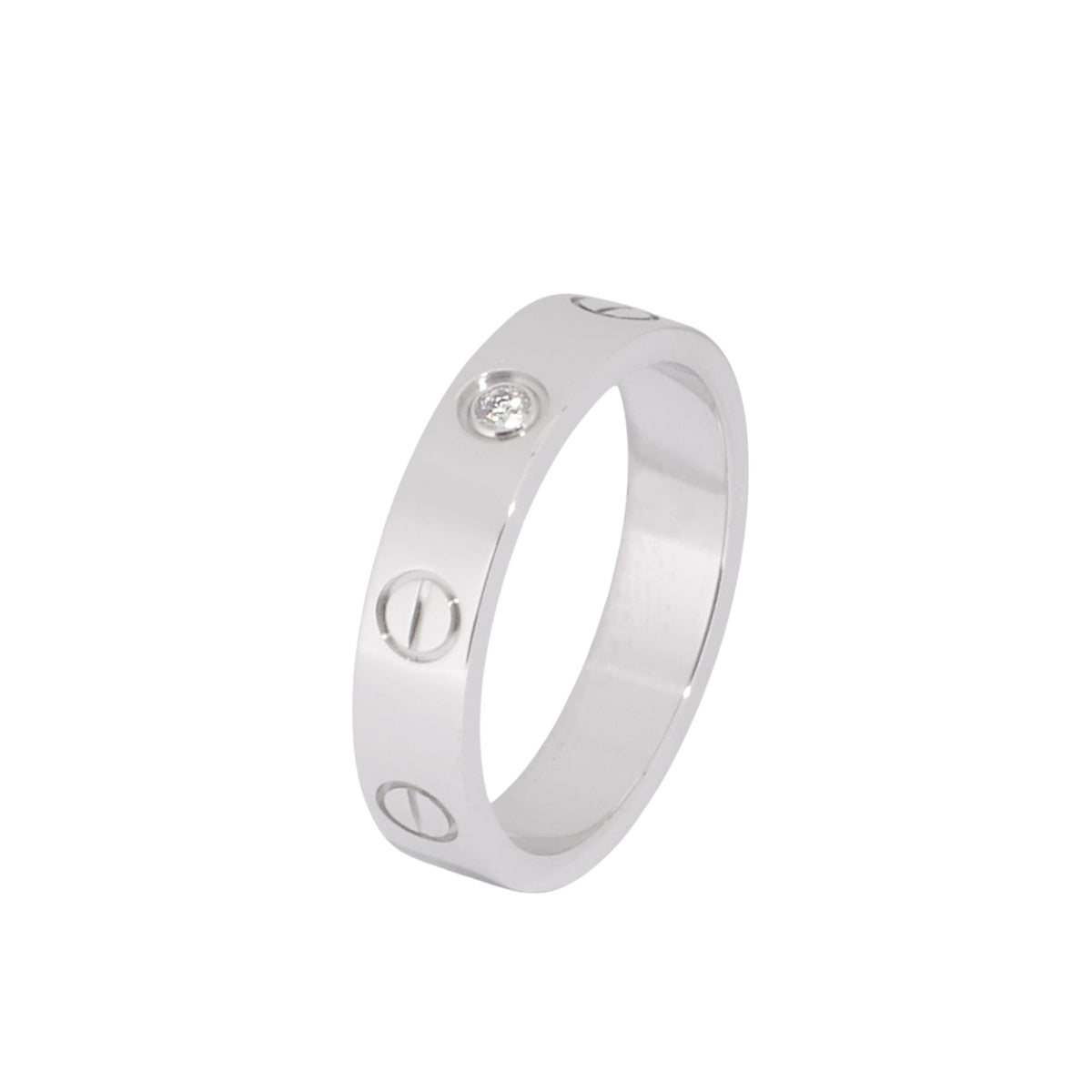 Cartier B40505 White Gold Diamond Mini Love Ring