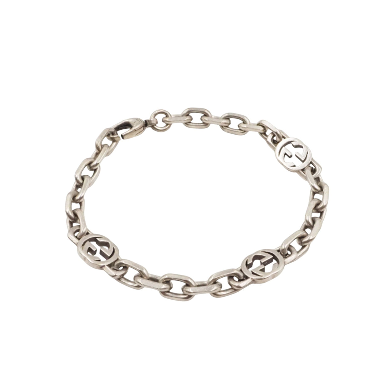 Gucci 620798 Silver Interlocking Bracelet