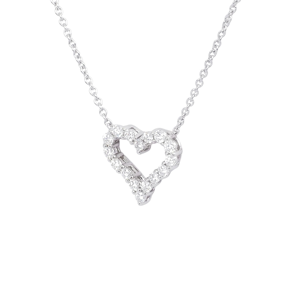 Tiffany 23511827 Platinum Diamond Heart Mini Necklace