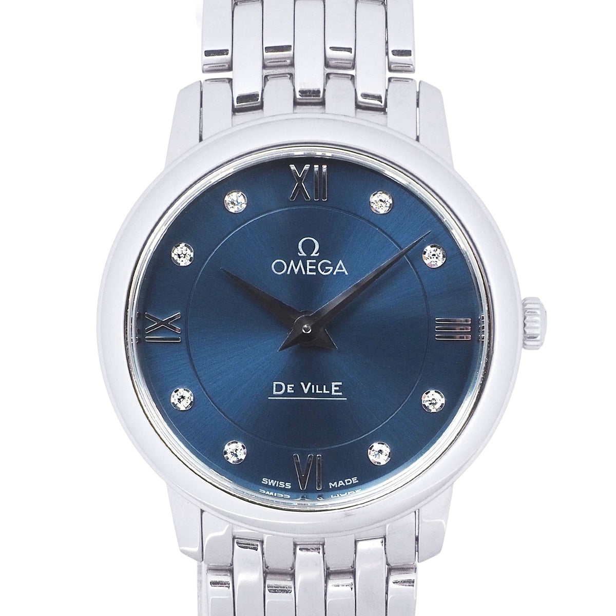 Omega 424.10.27.60.53.001 De Ville Prestige Diamond Quartz Watch