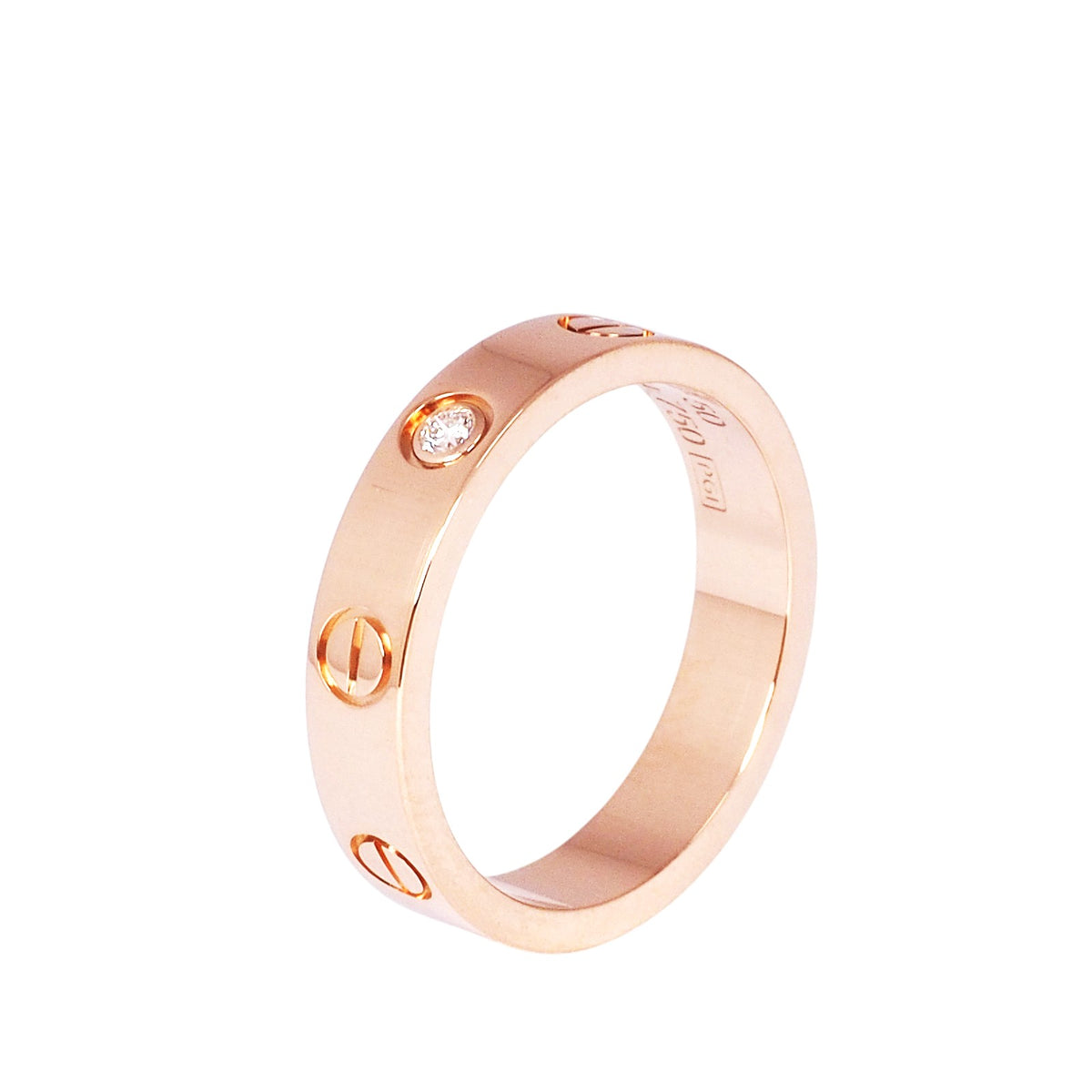Cartier B4050700 Rose Gold Love Diamond Small Ring