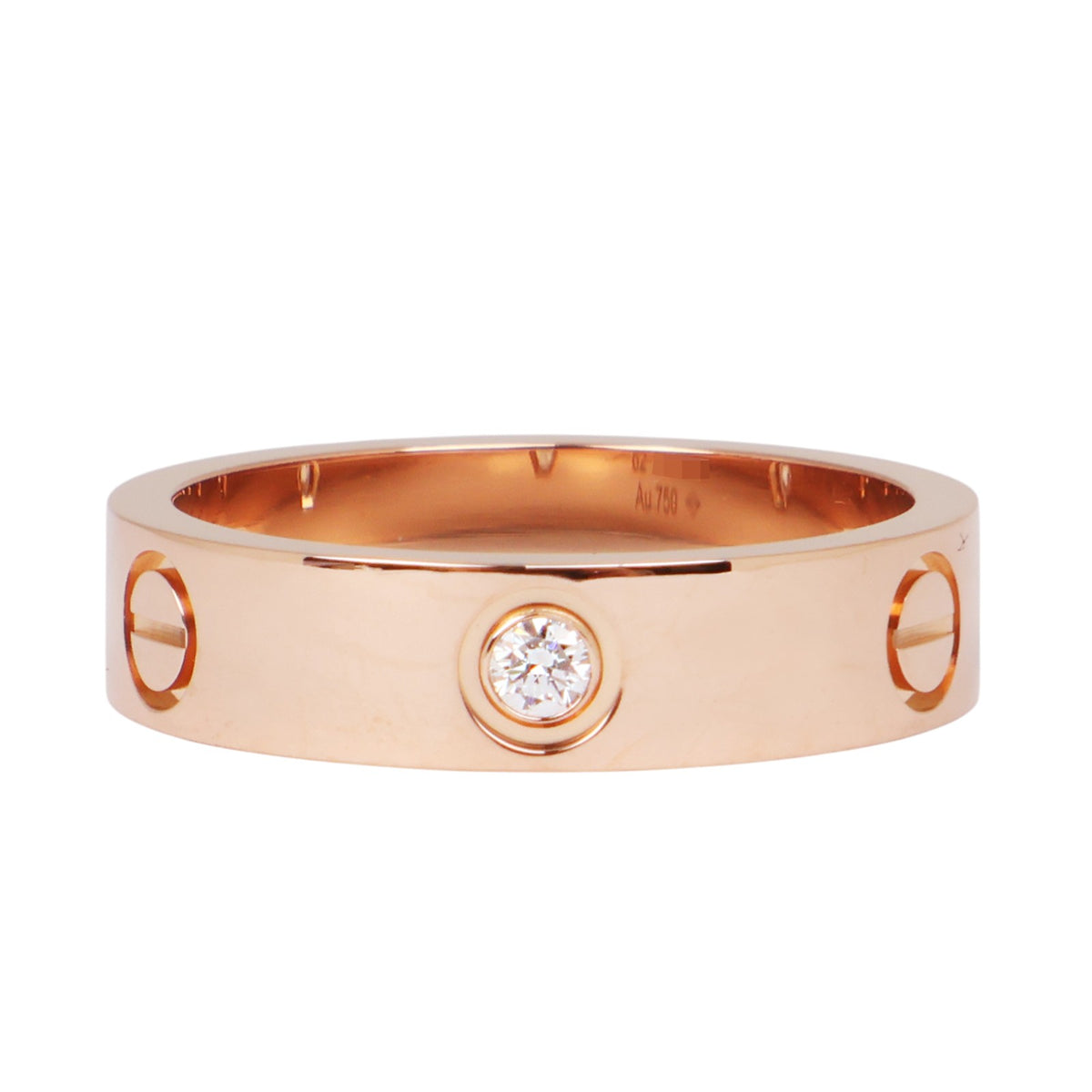 Cartier B4087500 Rose Gold Love Diamond Ring