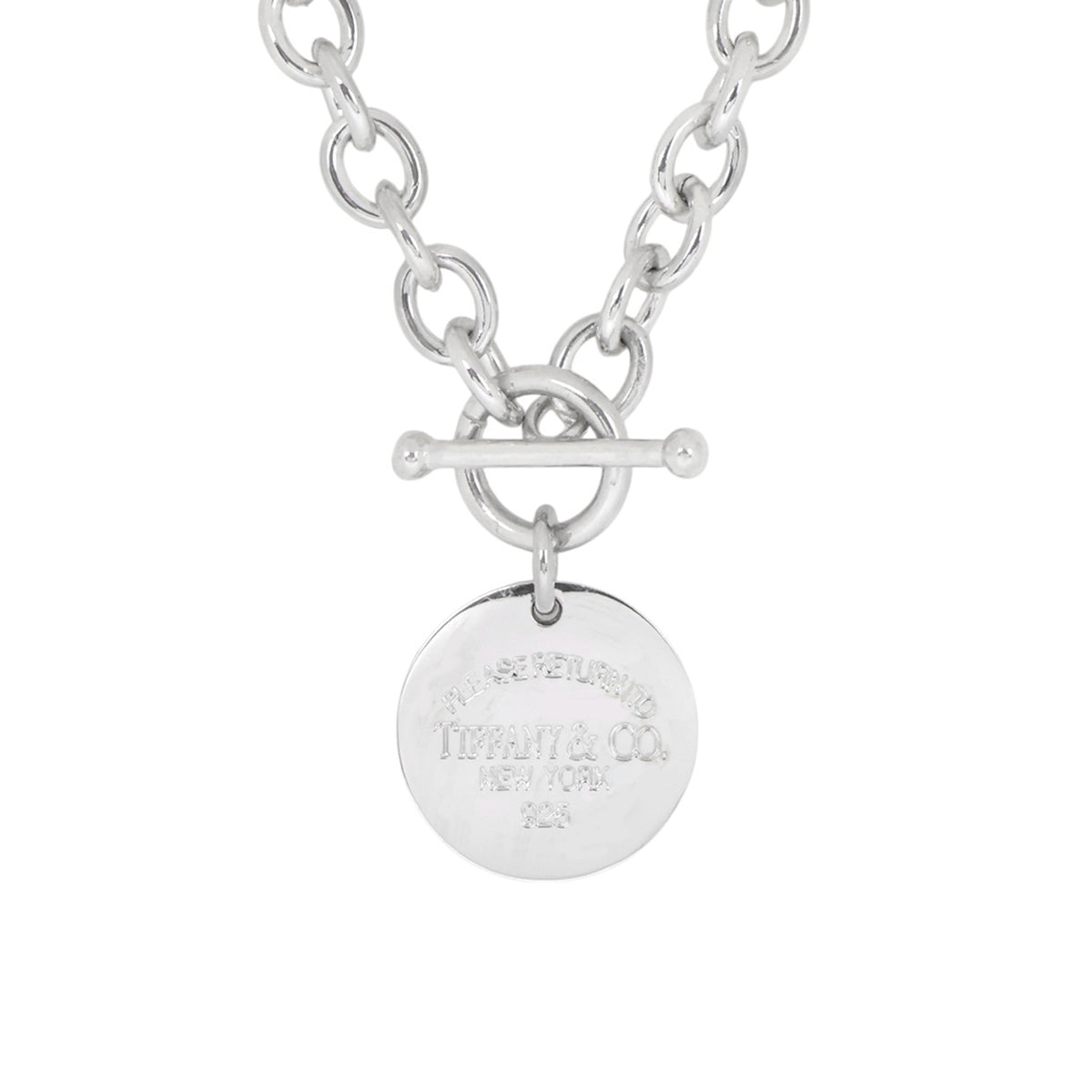Tiffany silver tag necklace