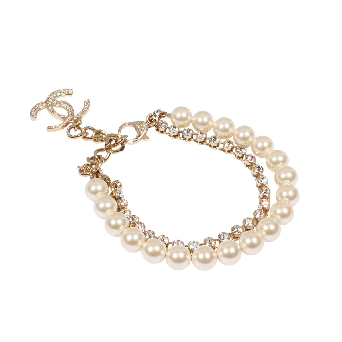 Chanel AB7065 Pearl Crystal Bracelet