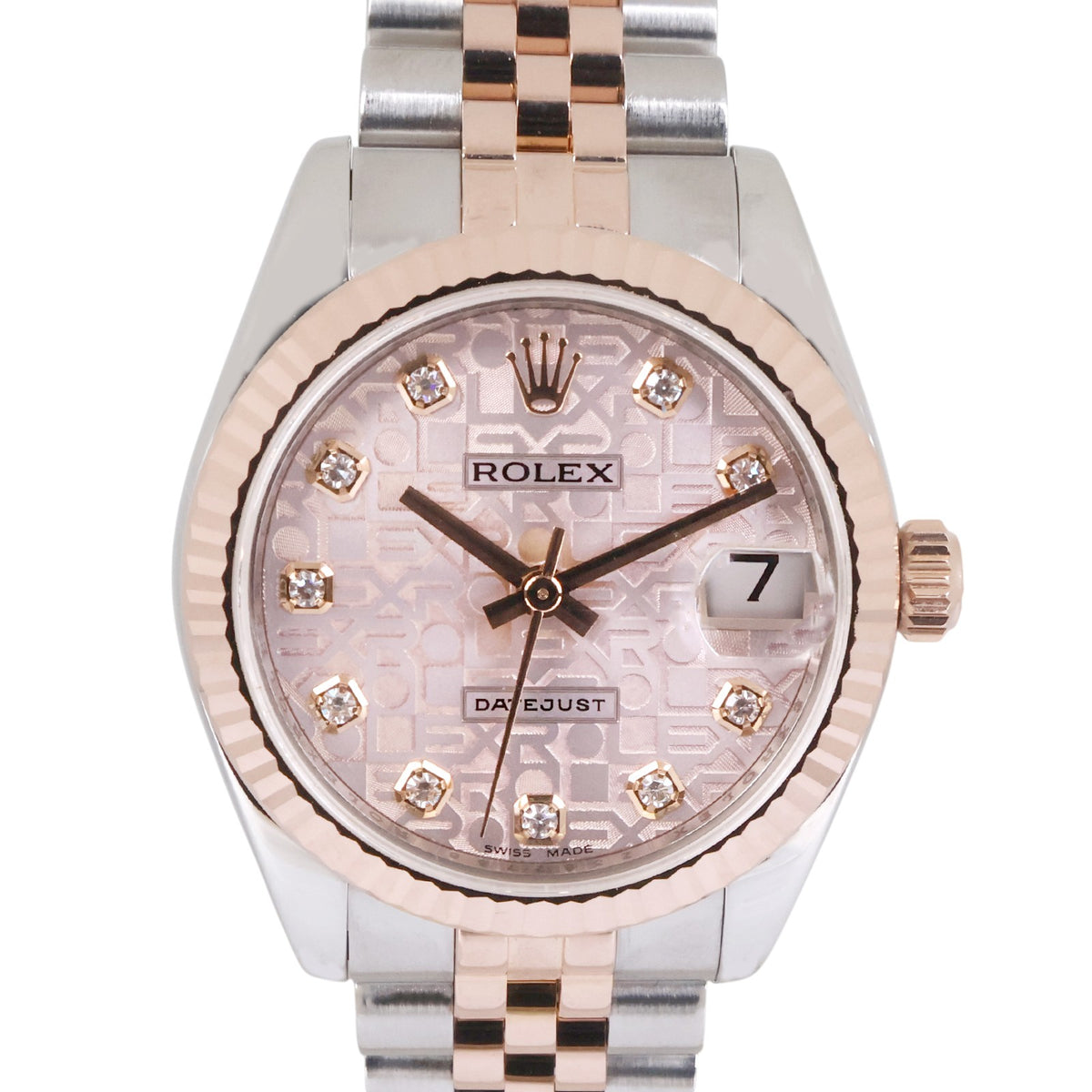 Rolex 178271 Rose Gold Diamond Dayjust Two-Tone Automatic Watch
