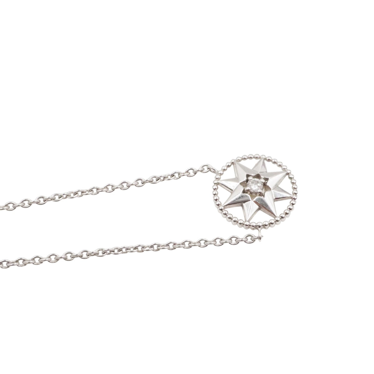 Dior JRDV95023 White Gold Rose de Vent Necklace