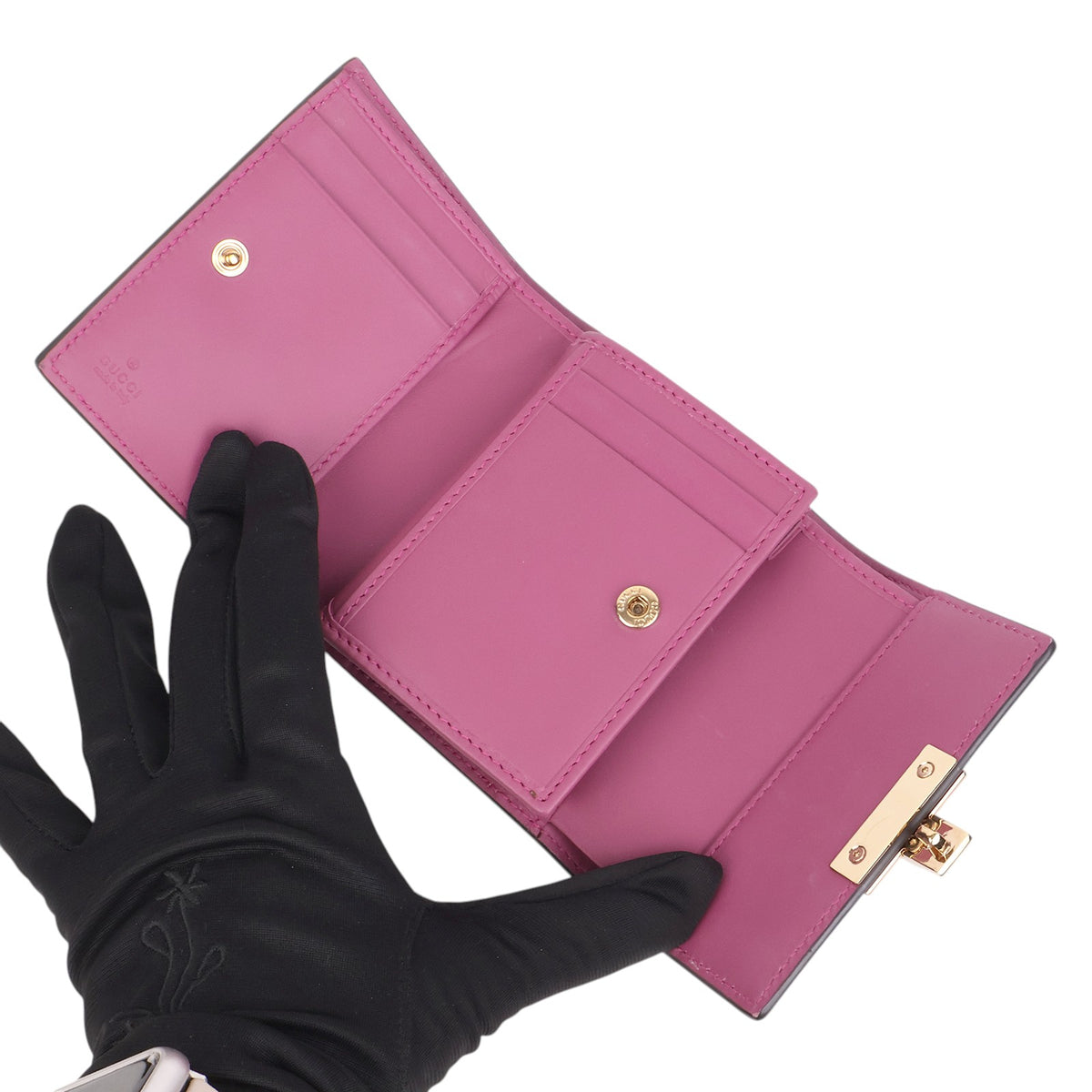 Gucci 453155 Supreme Padlock Wallet