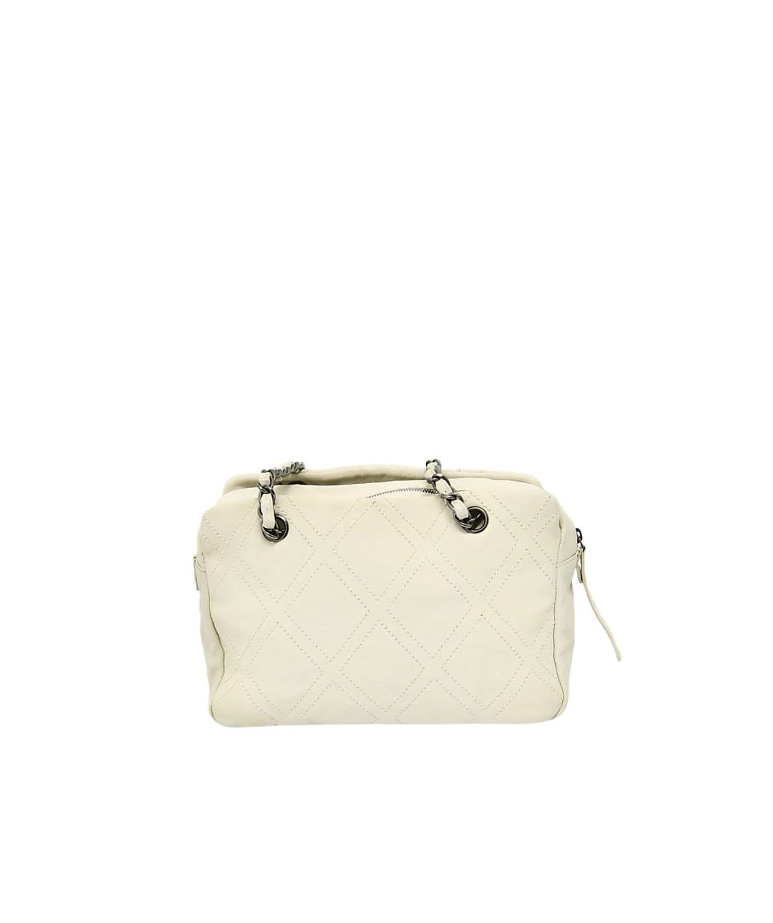 Chanel White CC Chain Shoulder Bag