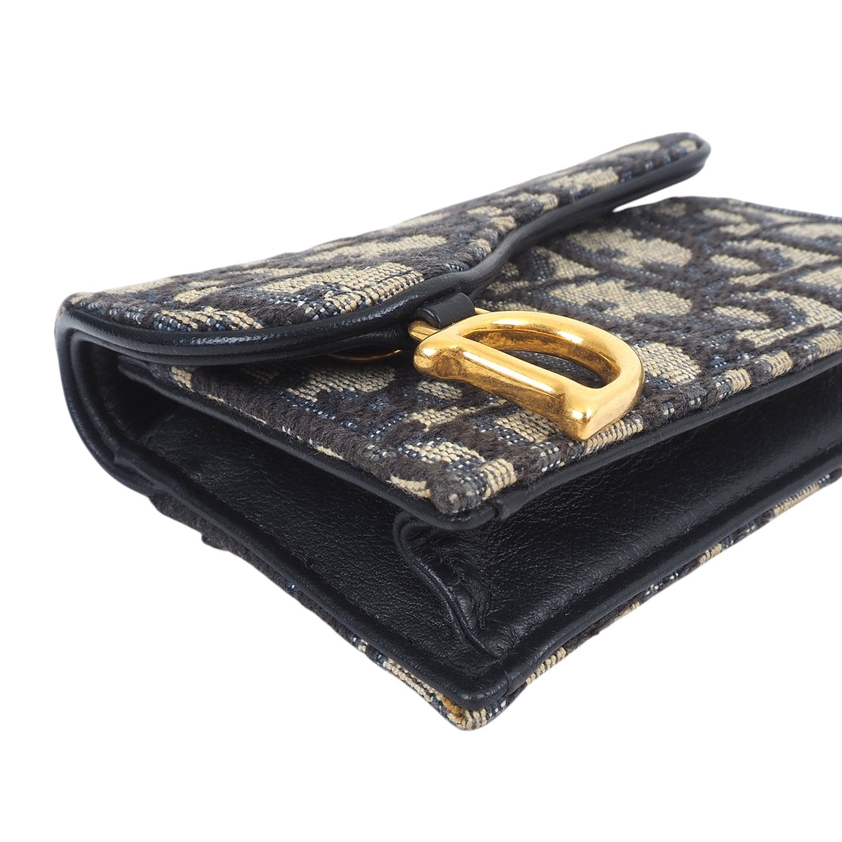Dior S5611CTZQ Oblique Saddle Bloom Card Wallet