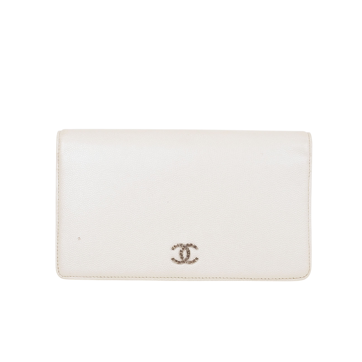 Chanel CC logo folding long wallet