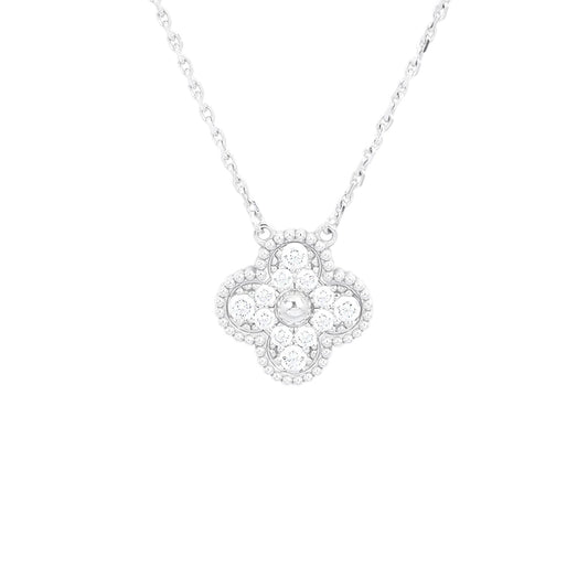 Van Cleef & Arpels VCARA46100 White Gold Vintage Alhambra Diamond Necklace