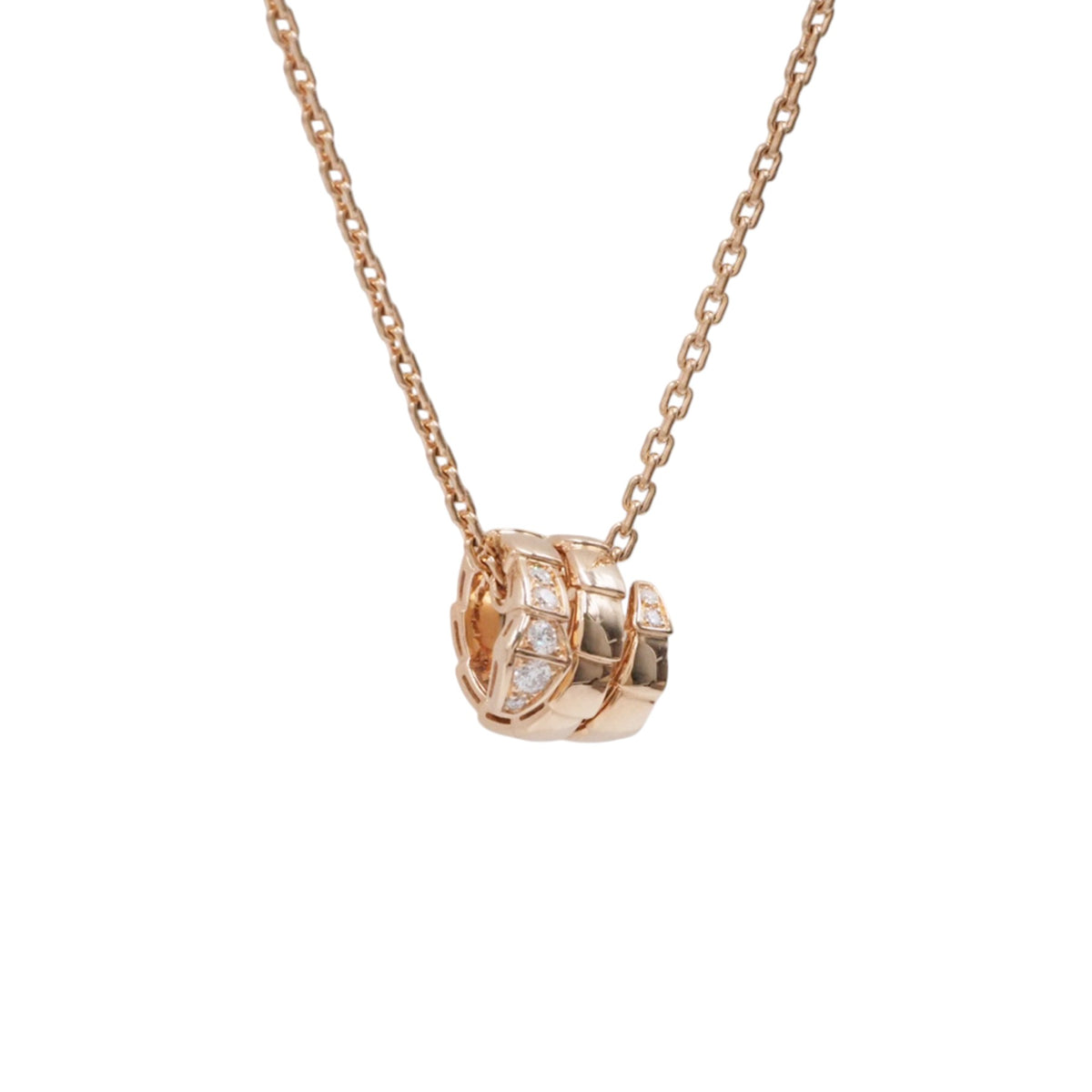 Bulgari 357794 Rose Gold Serpenti Viper Diamond Necklace