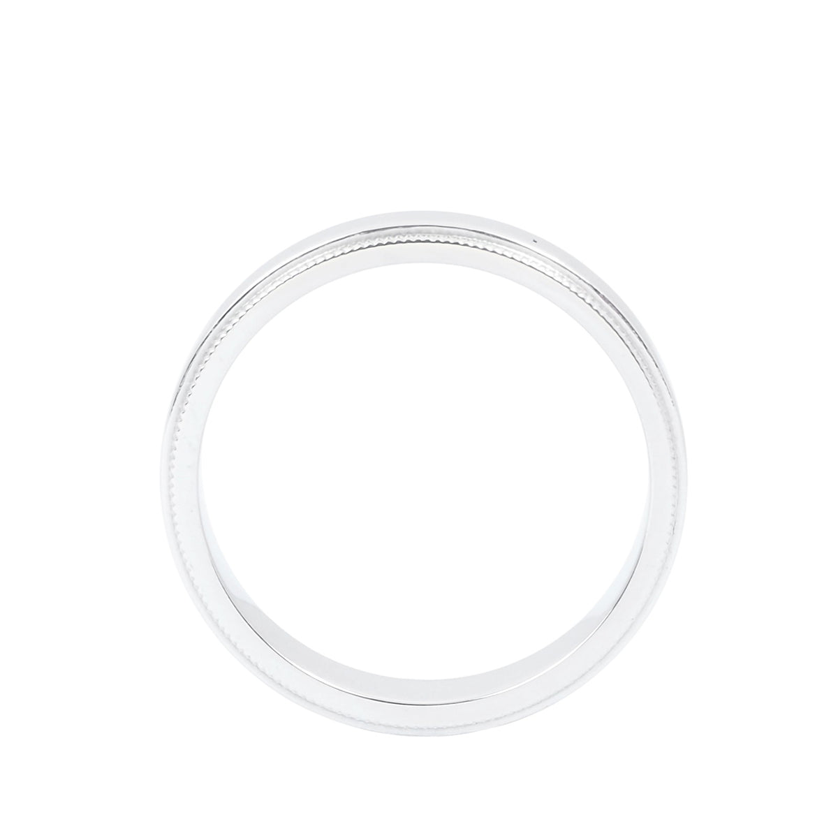 Tiffany Platinum Milgrain Edge Ring