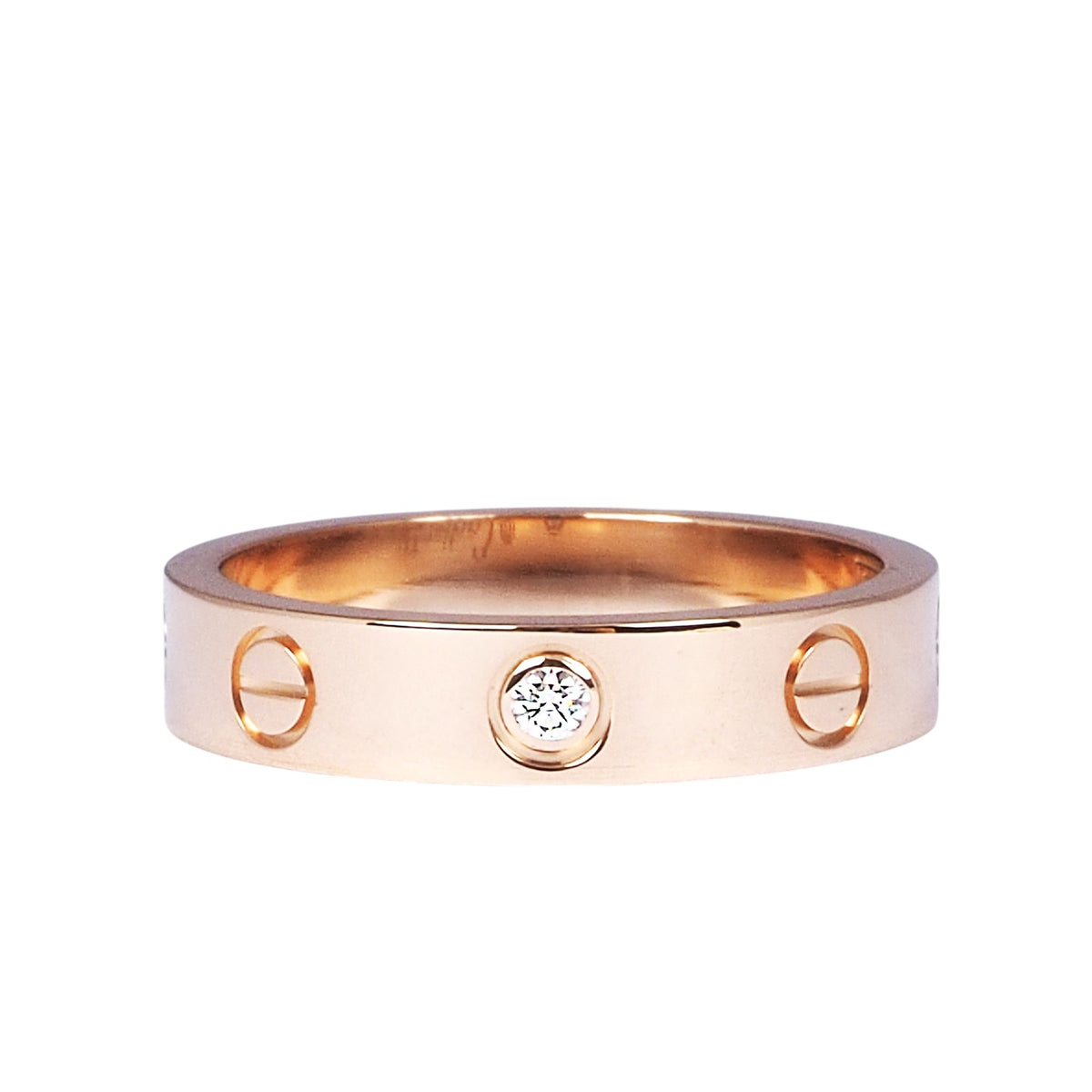Cartier B4050700 Rose Gold Love Diamond Small Ring