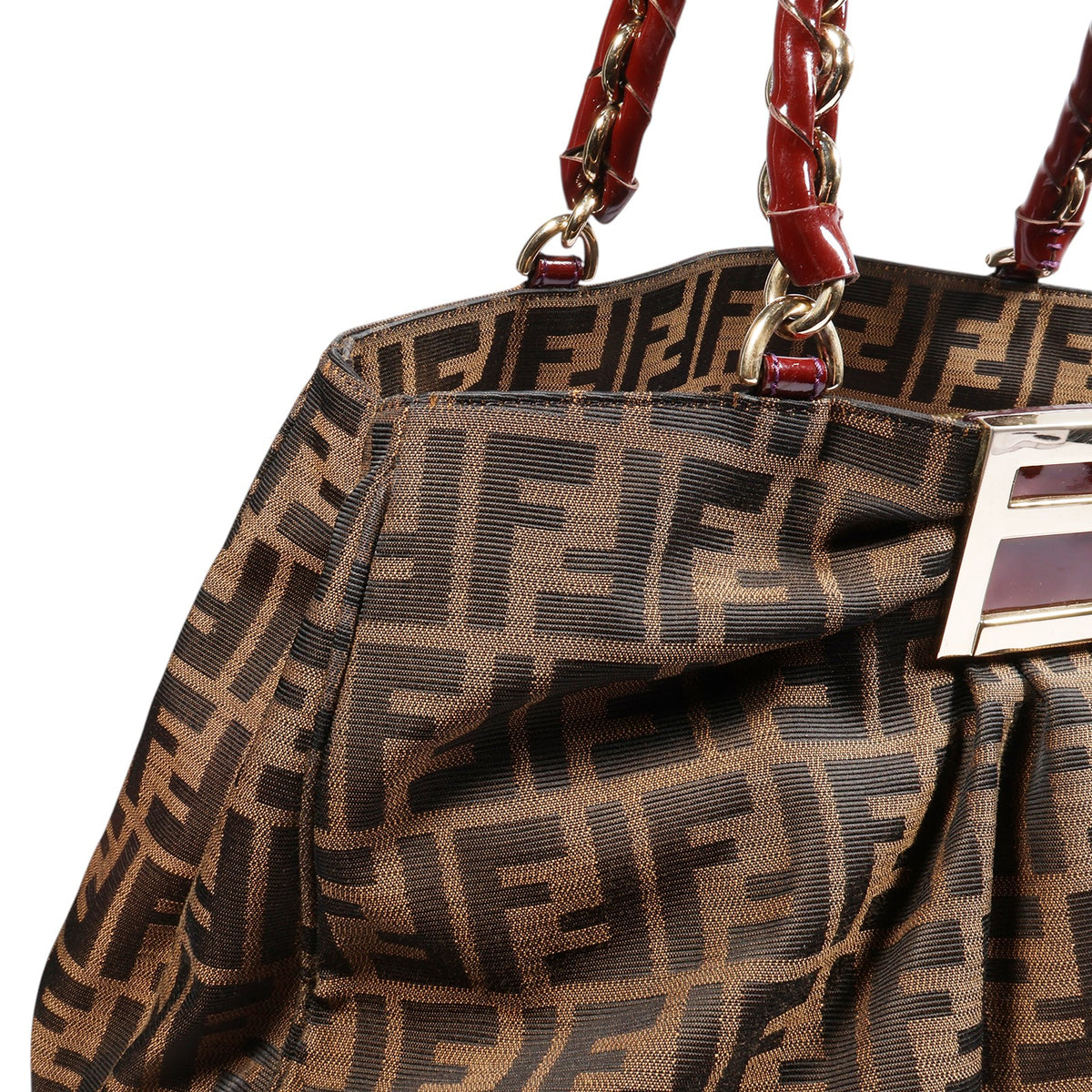 Fendi 8BR616 Zucca Mia Shoulder Bag