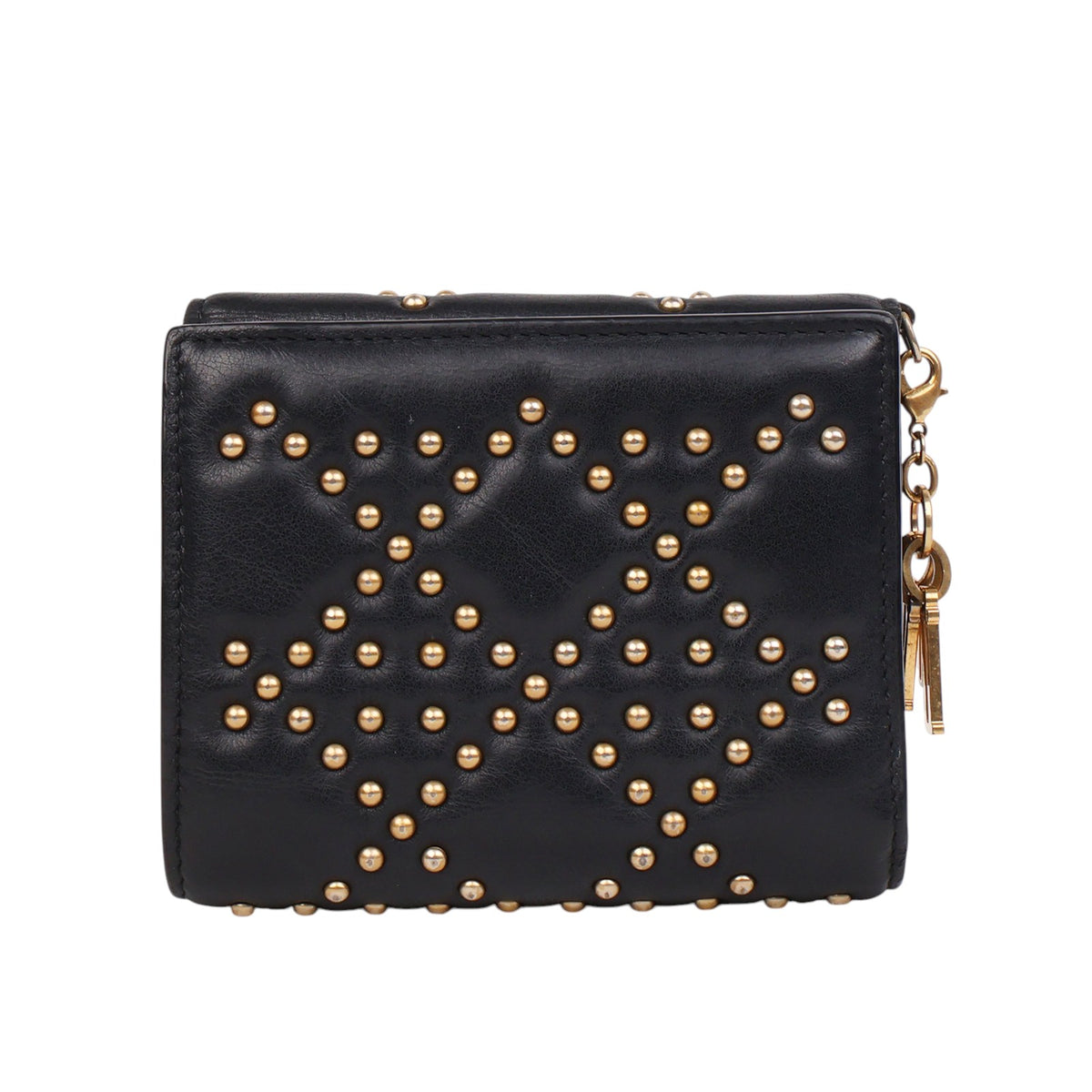 Dior S0002CVNZ Lady Dior Studded Medium Wallet