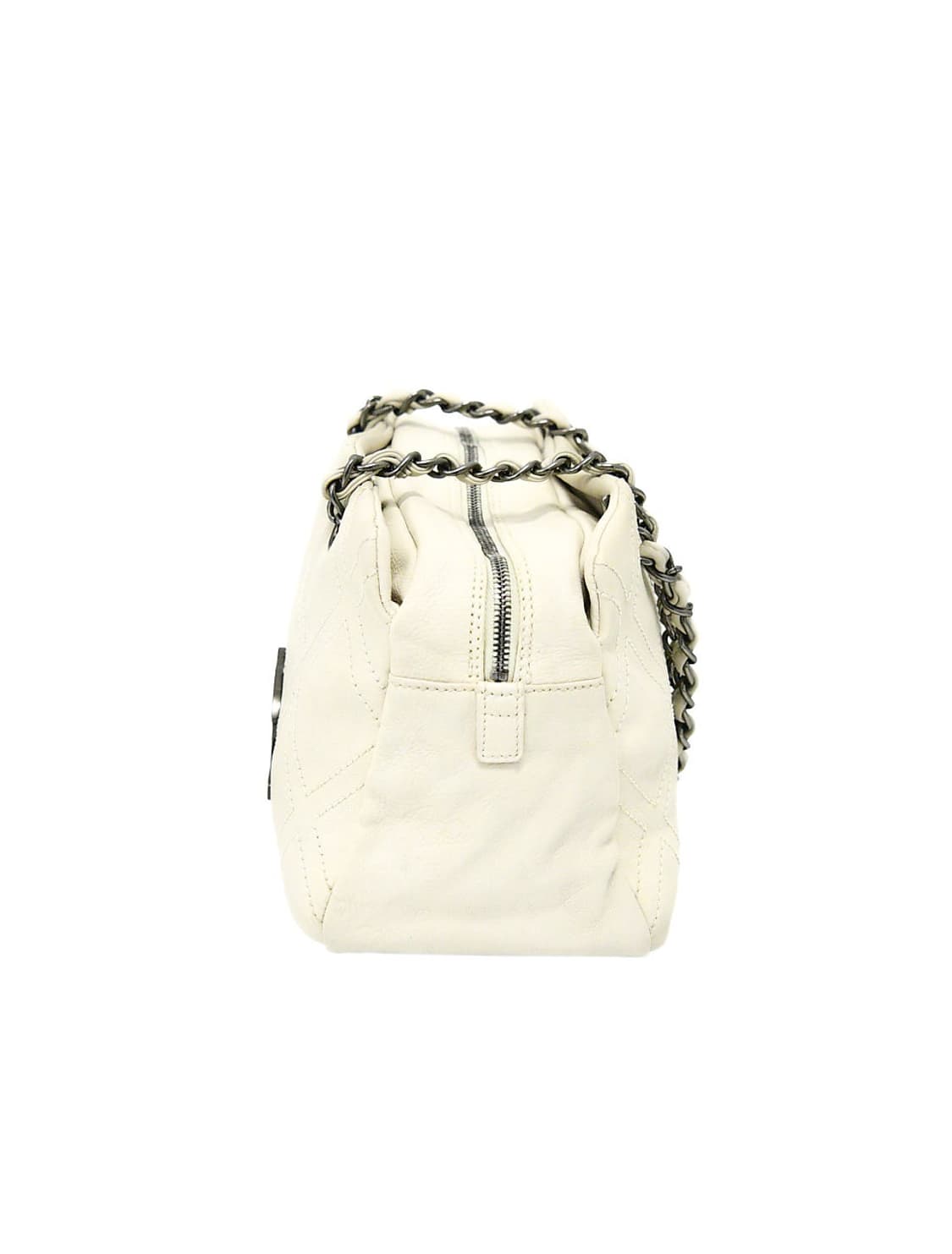 Chanel White CC Chain Shoulder Bag