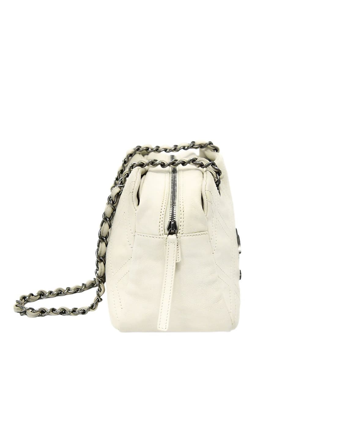 Chanel White CC Chain Shoulder Bag