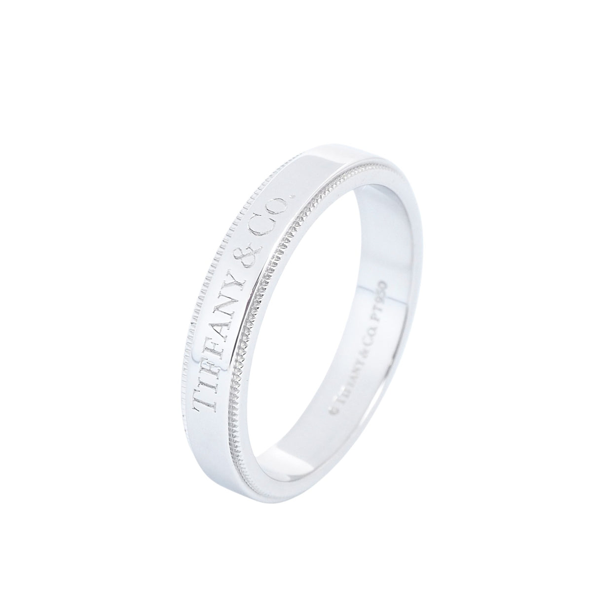 Tiffany Platinum Milgrain Edge Ring
