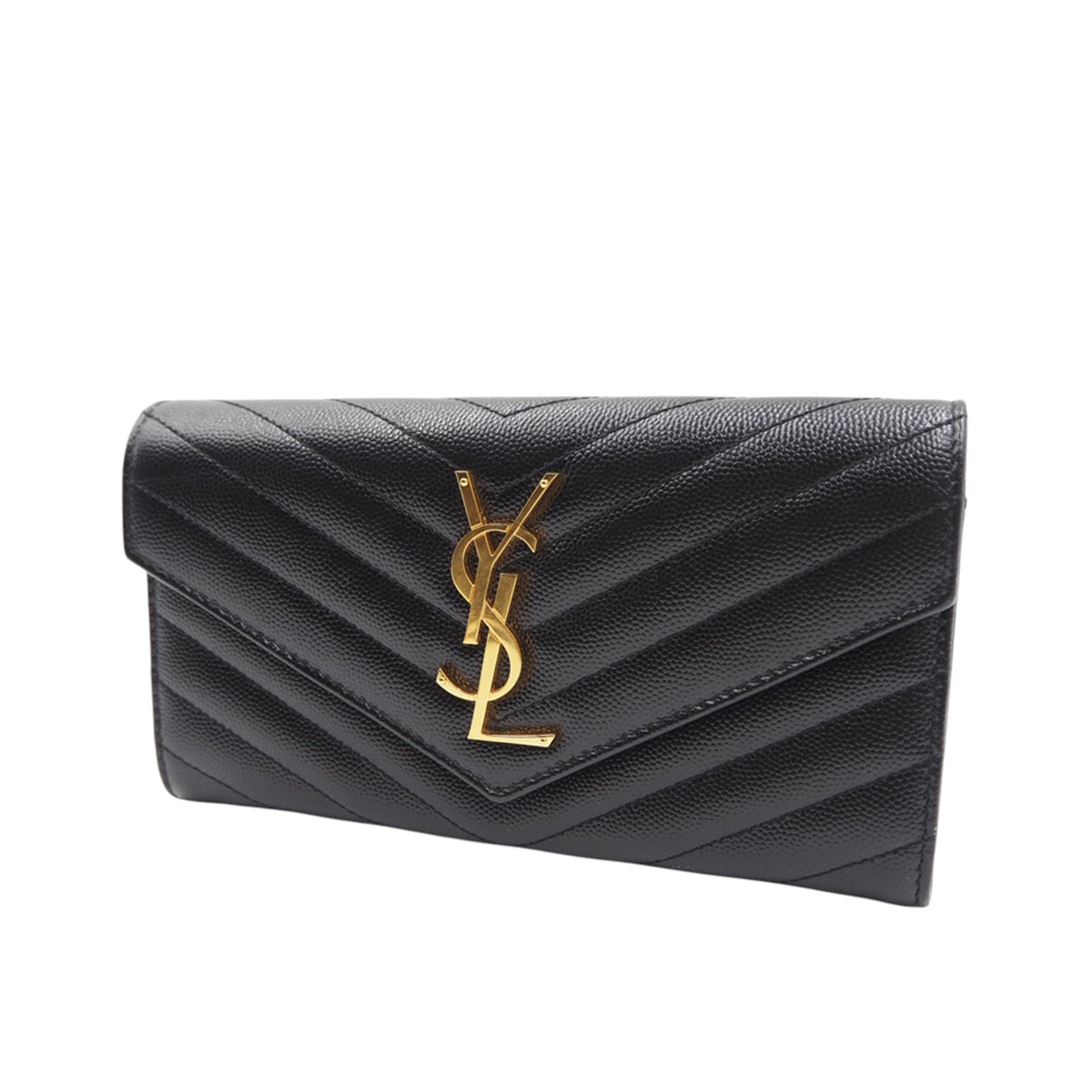 Saint Laurent 372264 Matelassé long wallet