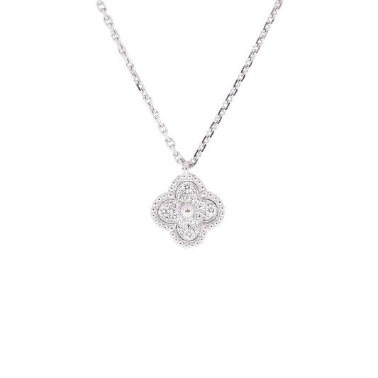 Van Cleef & Arpels VCARO85900 White Gold Alhambra Sweet Diamond Necklace