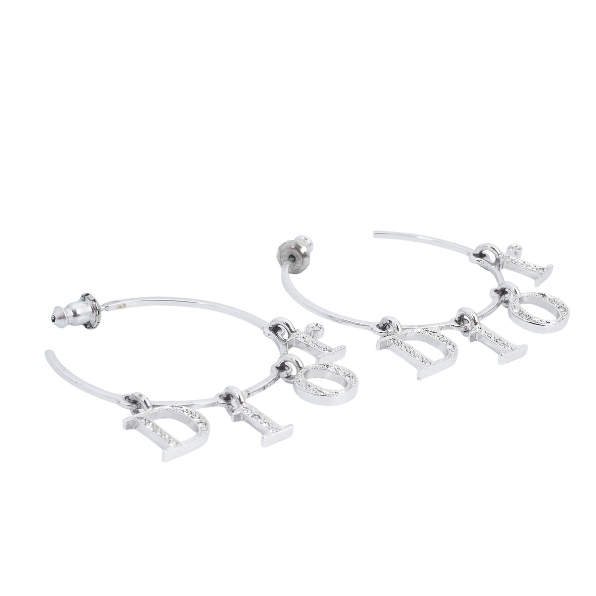 Dior Crystal Hoop Earrings
