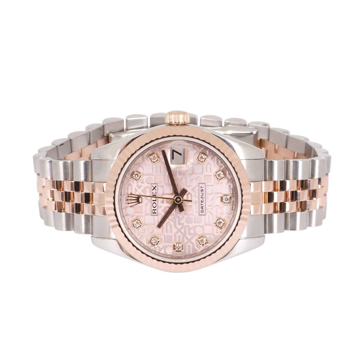 Rolex 178271 Rose Gold Diamond Dayjust Two-Tone Automatic Watch