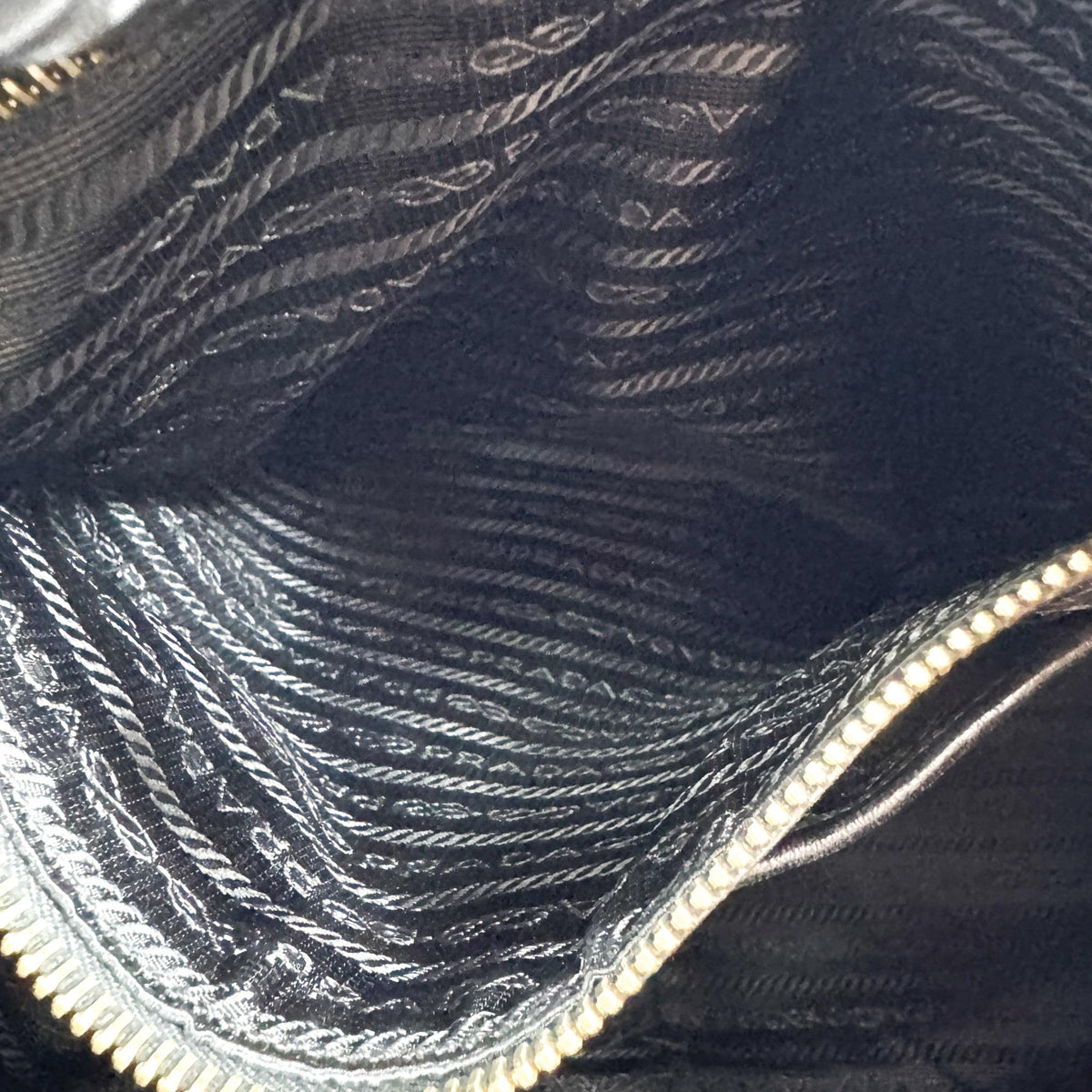 Prada Tessuto Gaufre Tote Bag Black with Gold Hardware