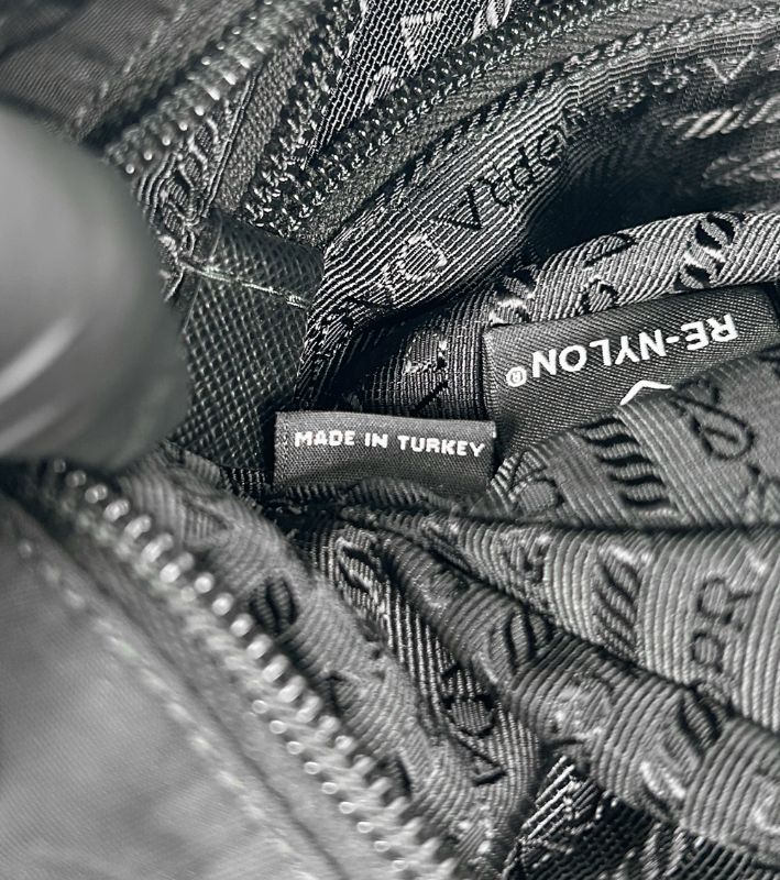 Prada Black Re-Nylon Messenger Crossbody Bag