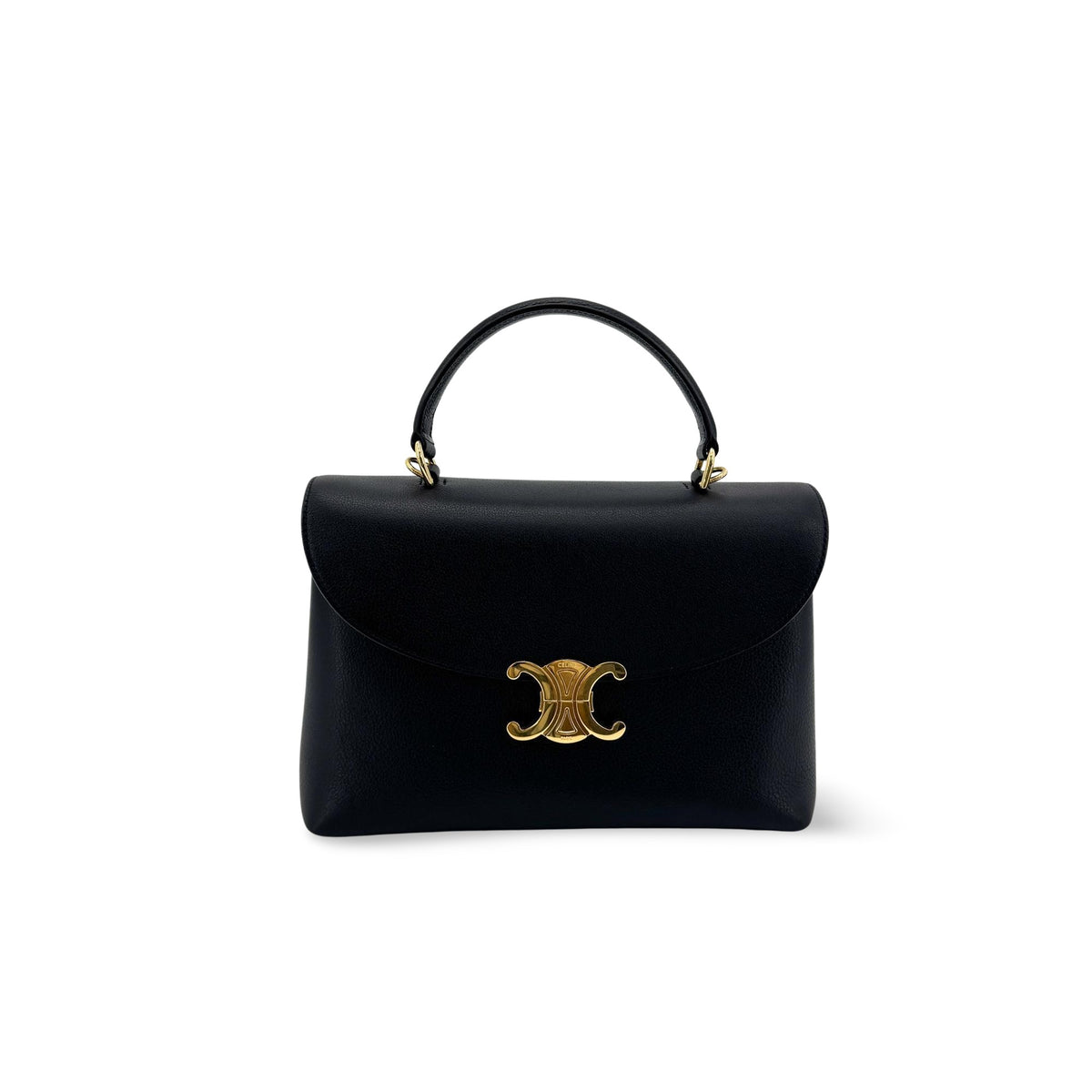 Celine Small Triomphe Top Handle Bag Black