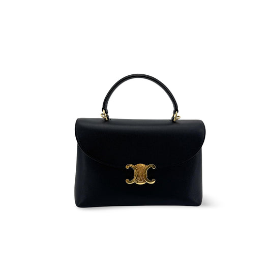 Celine Small Triomphe Top Handle Bag Black