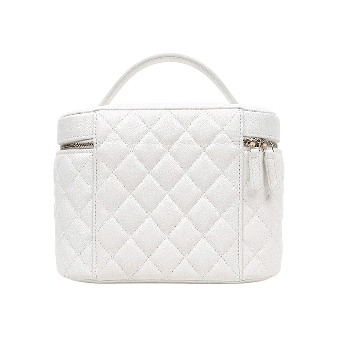 Chanel White Caviar Cosmetics Vanity Bag