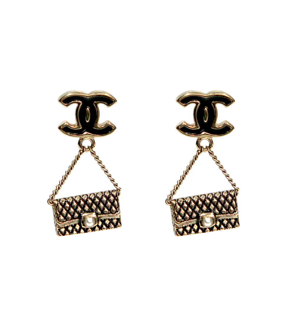 Chanel Bag Detail CC Earrings