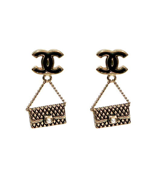 Chanel Bag Detail CC Earrings