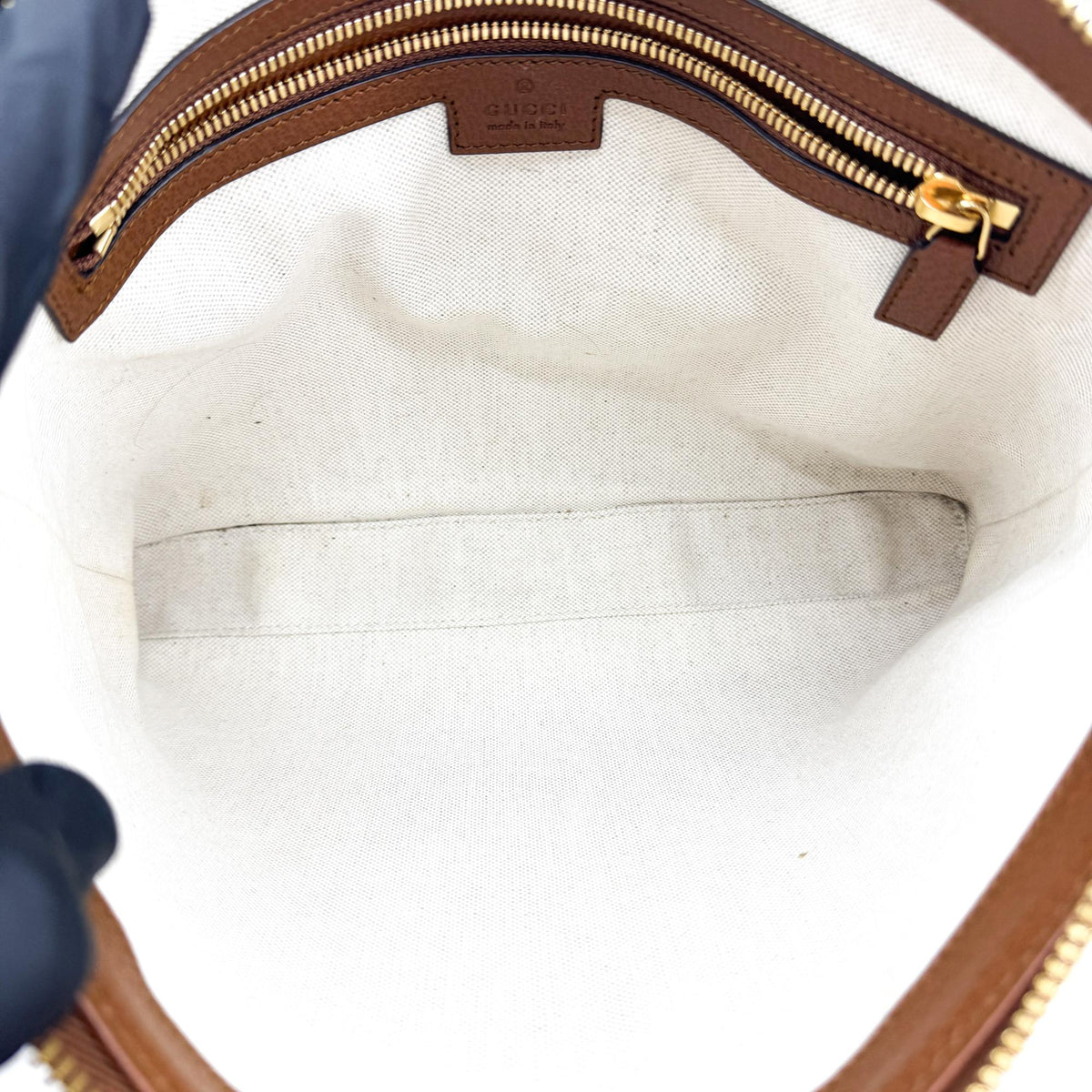 Gucci GG Canvas Crossbody Bag Navy Beige