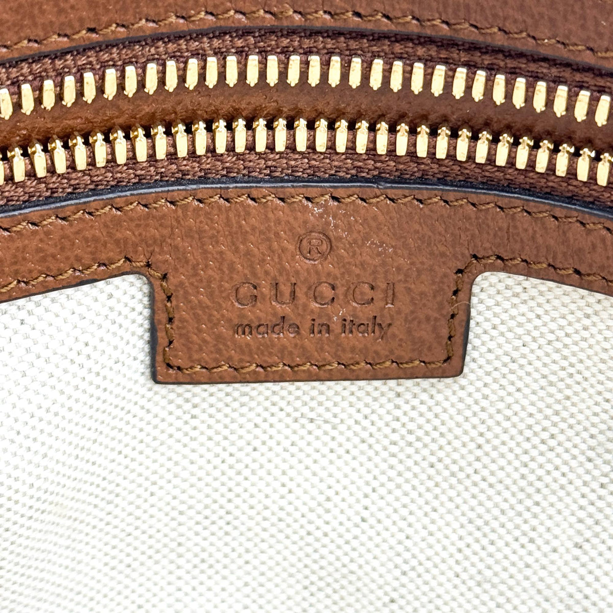 Gucci GG Canvas Crossbody Bag Navy Beige