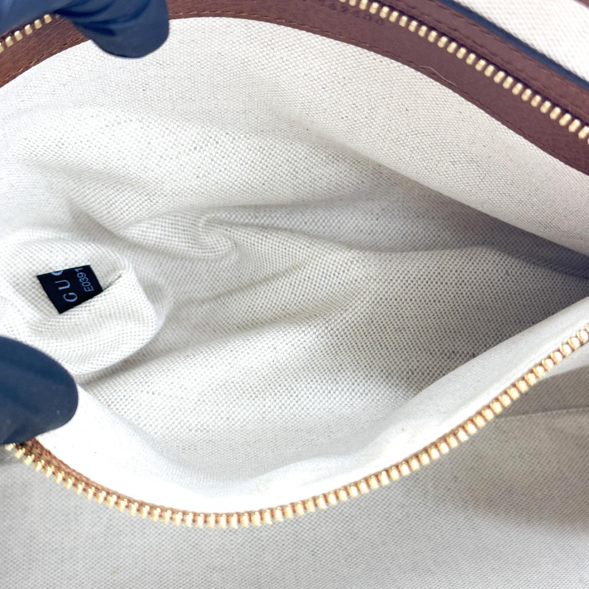 Gucci GG Canvas Crossbody Bag Navy Beige