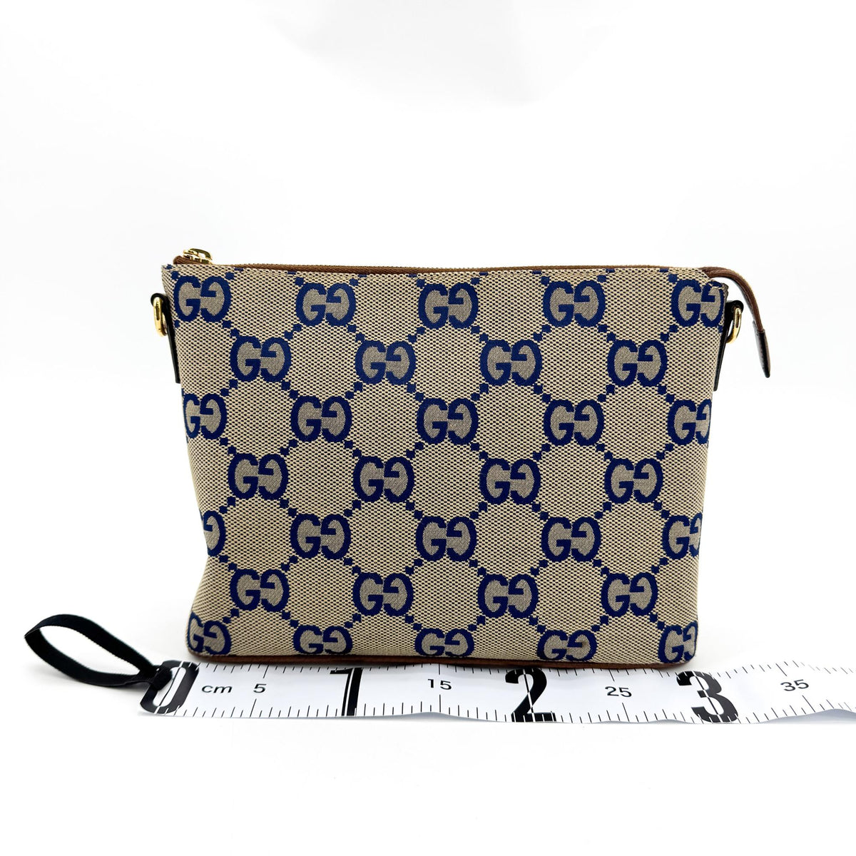 Gucci GG Canvas Crossbody Bag Navy Beige