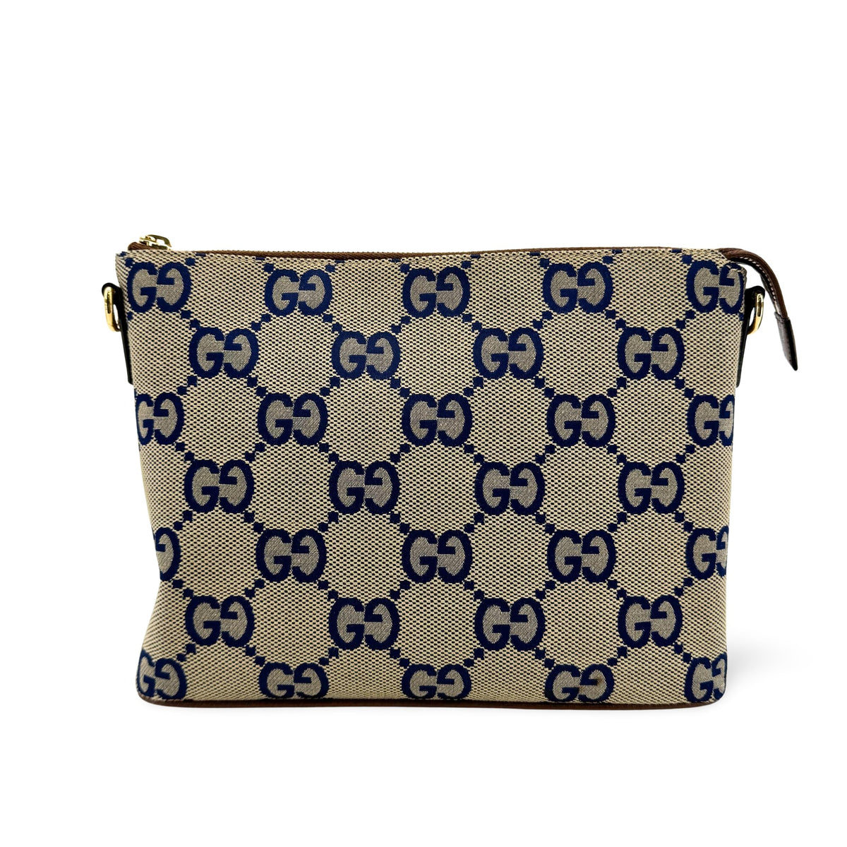 Gucci GG Canvas Crossbody Bag Navy Beige
