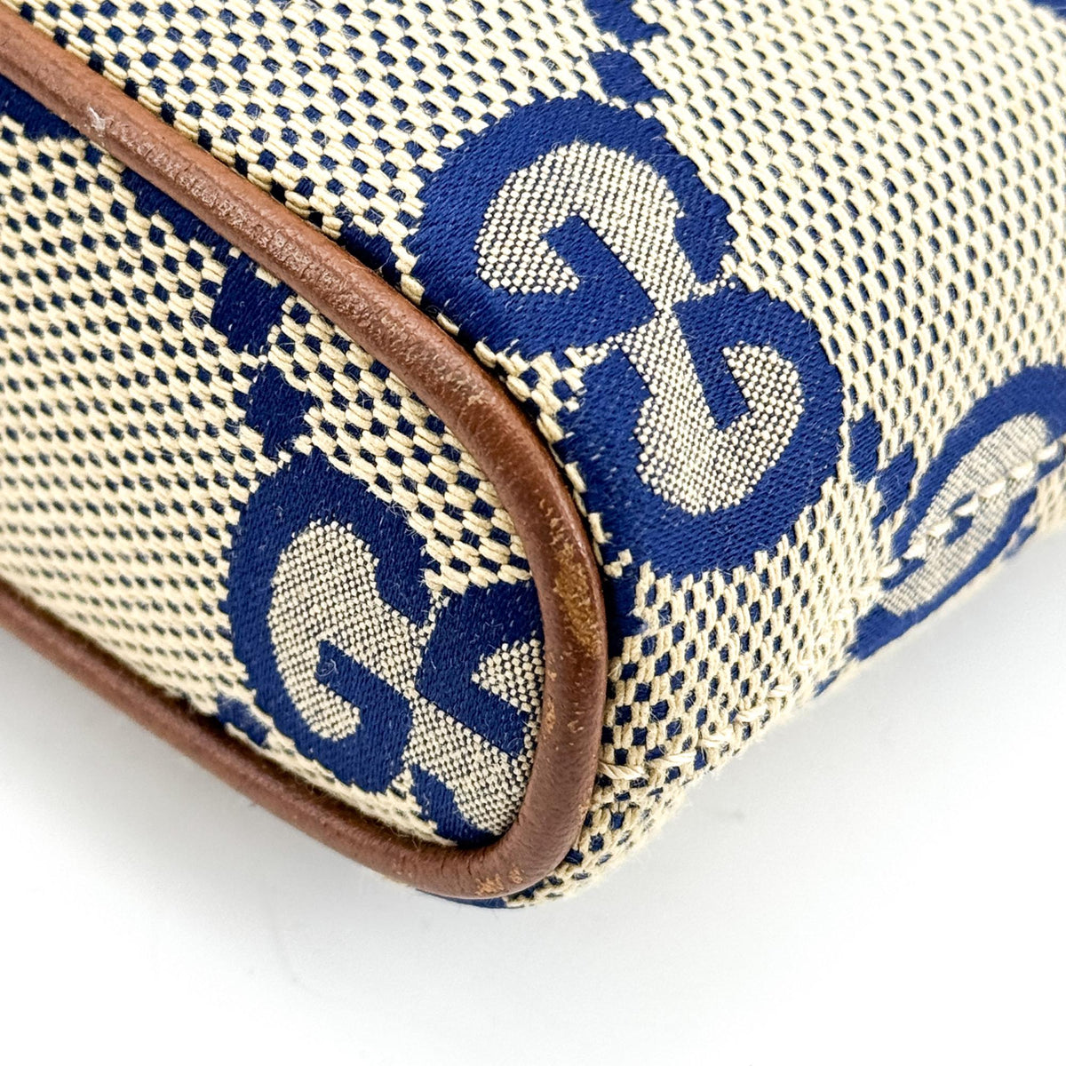 Gucci GG Canvas Crossbody Bag Navy Beige