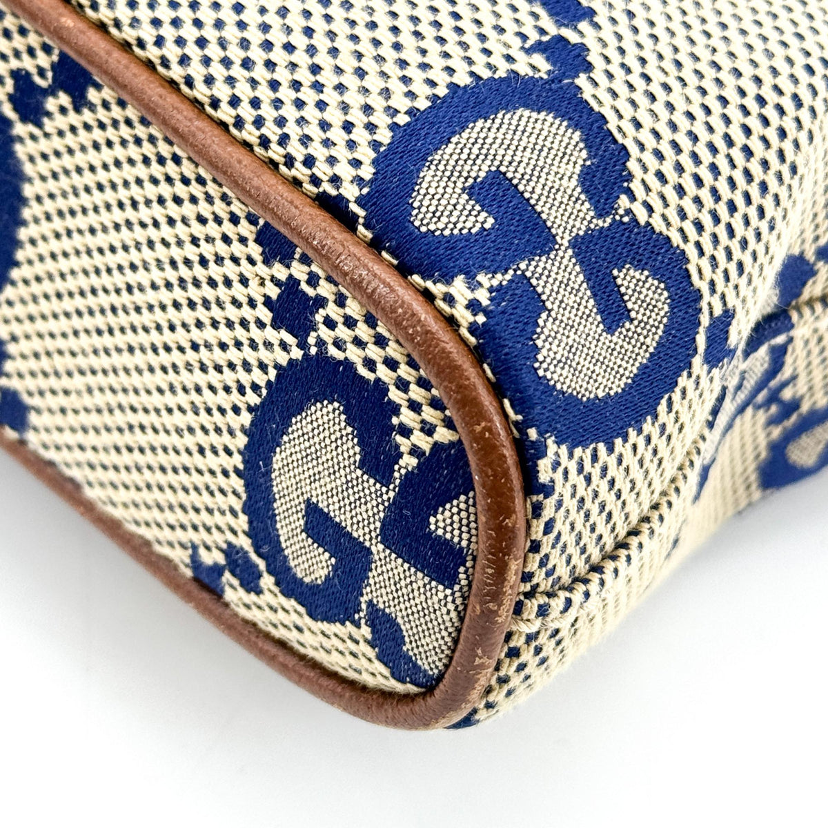Gucci GG Canvas Crossbody Bag Navy Beige
