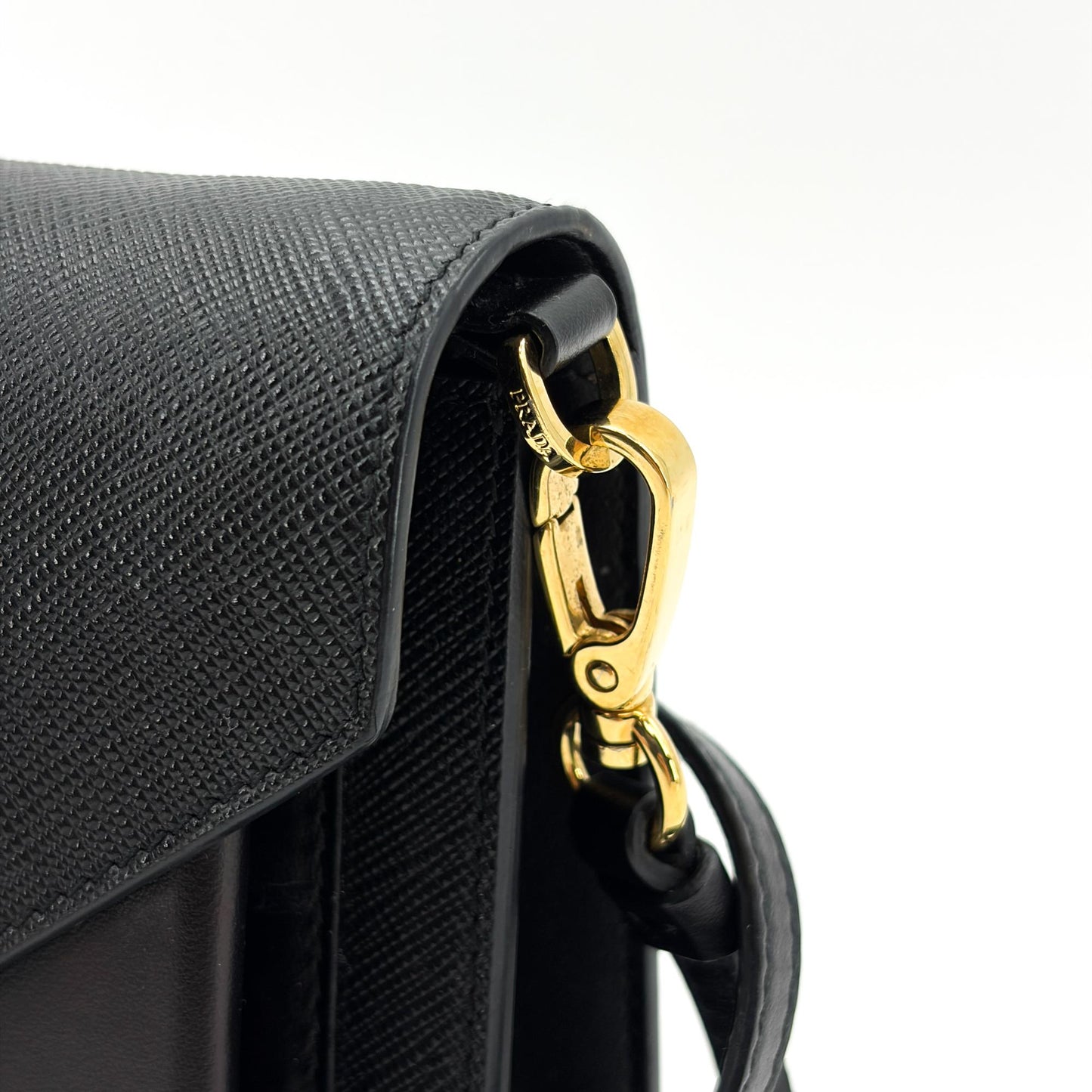 Prada Saffiano Soft Calf Envelope Clutch Black