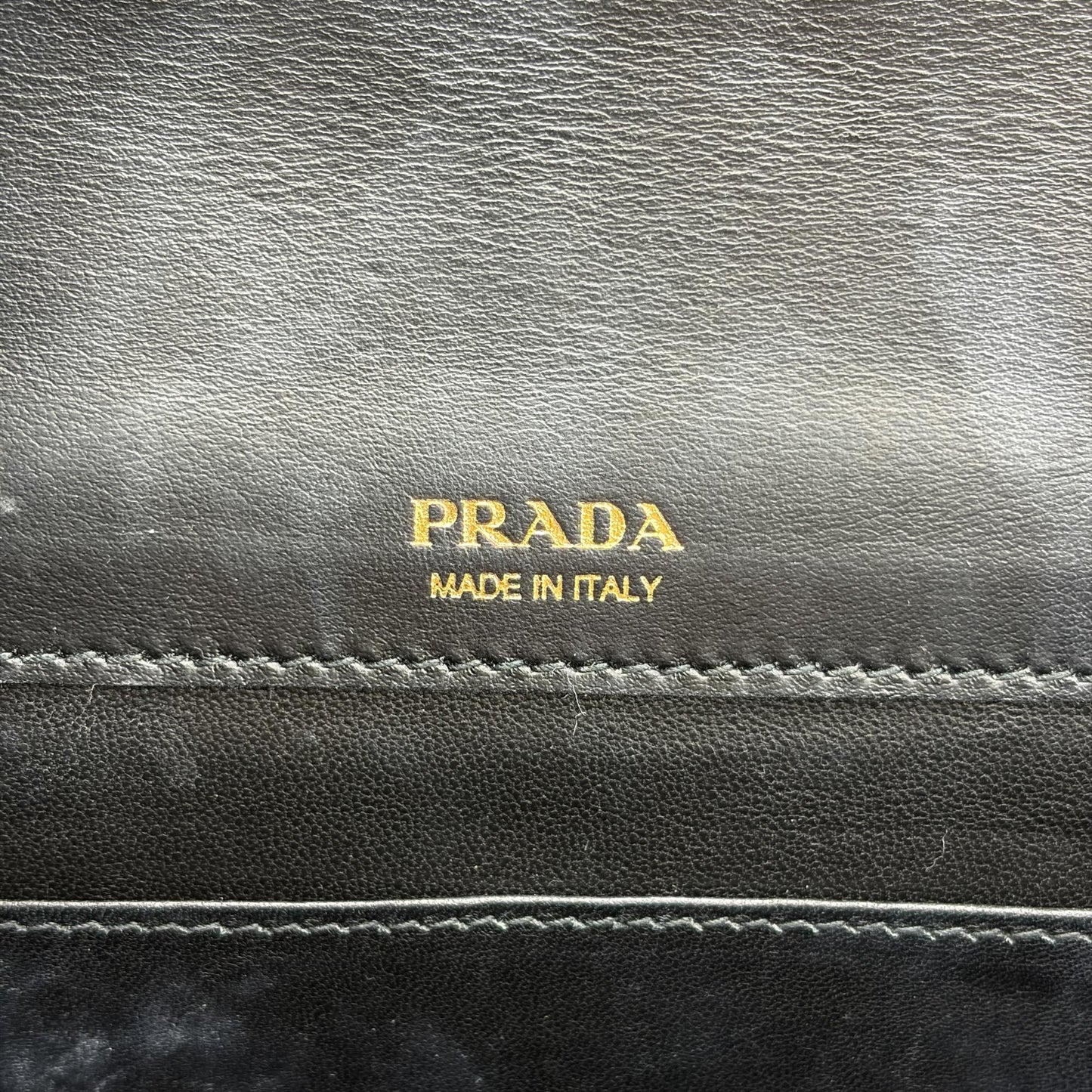Prada Saffiano Soft Calf Envelope Clutch Black