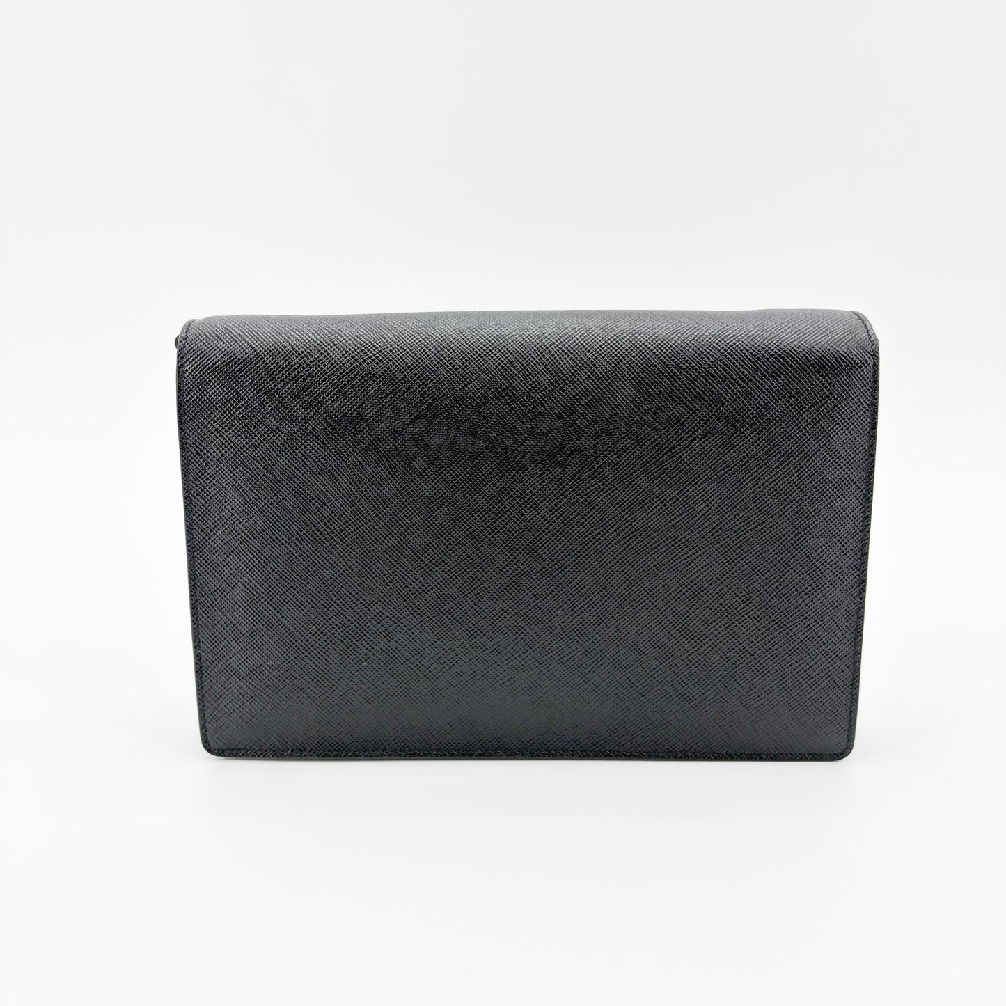 Prada Saffiano Soft Calf Envelope Clutch Black