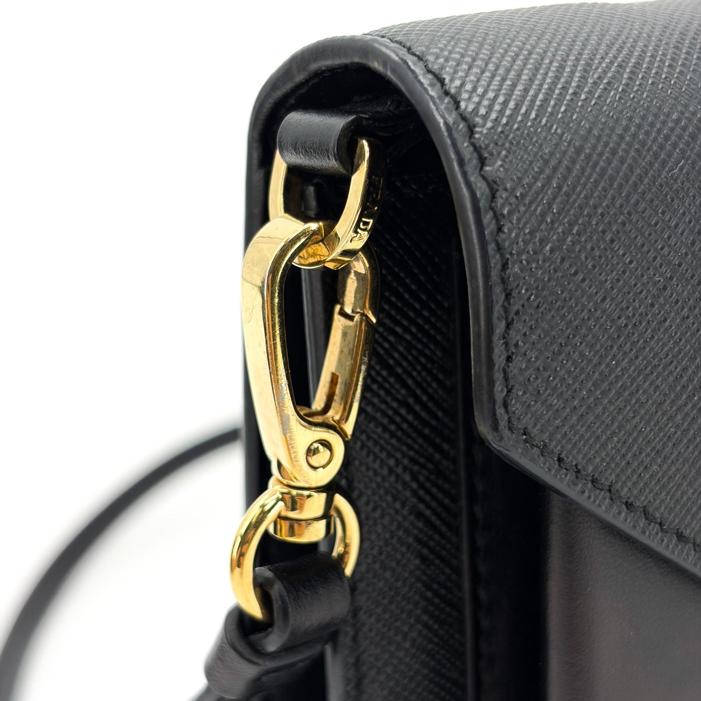 Prada Saffiano Soft Calf Envelope Clutch Black