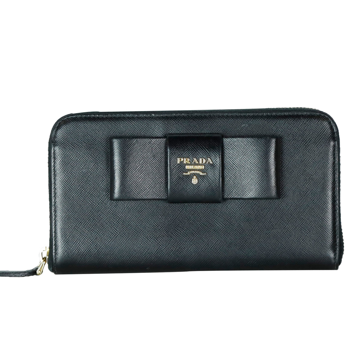 Saffiano Bow Zipper Long Wallet 1M0506
