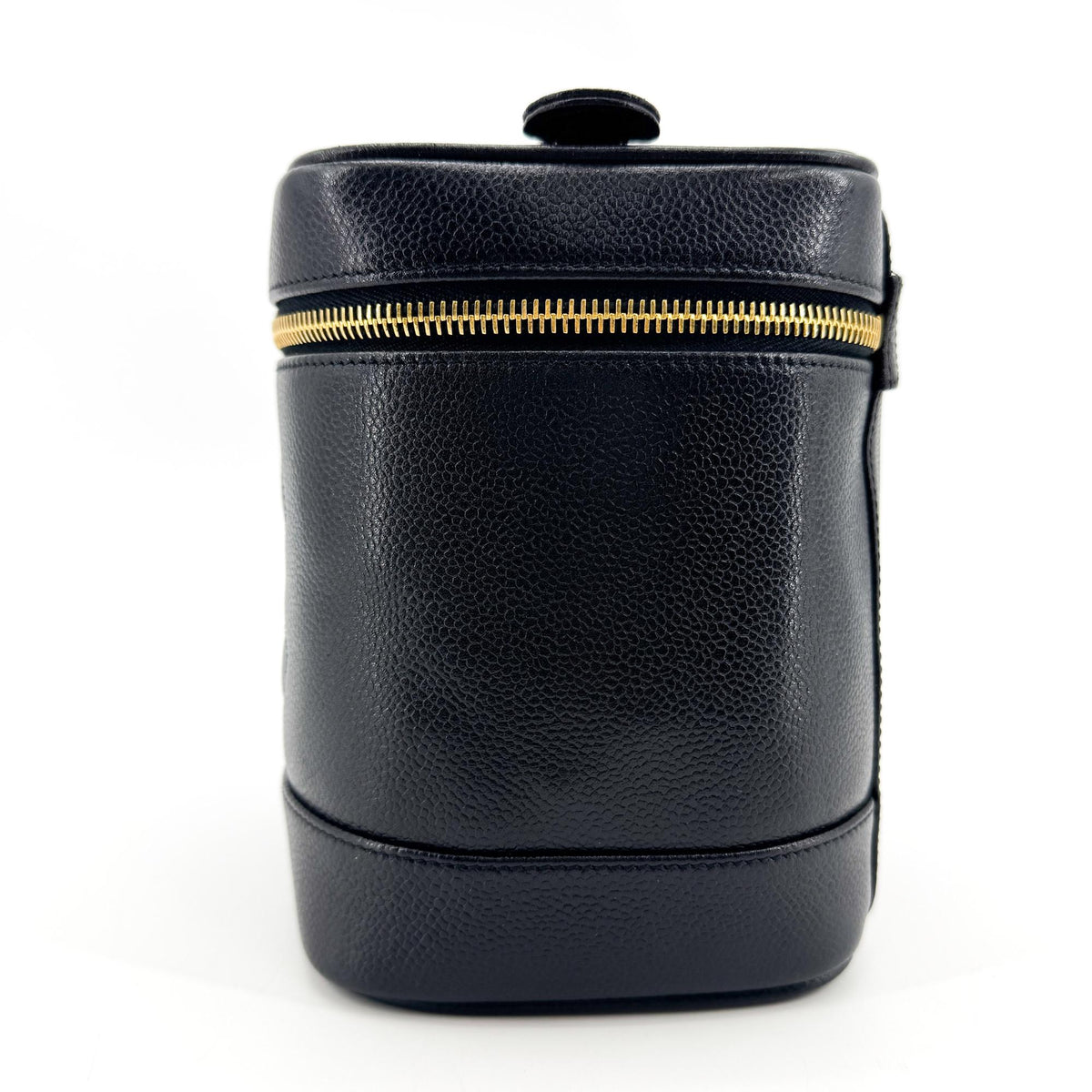 Chanel Caviar CC Logo Vanity Bag Black Gold Hardware