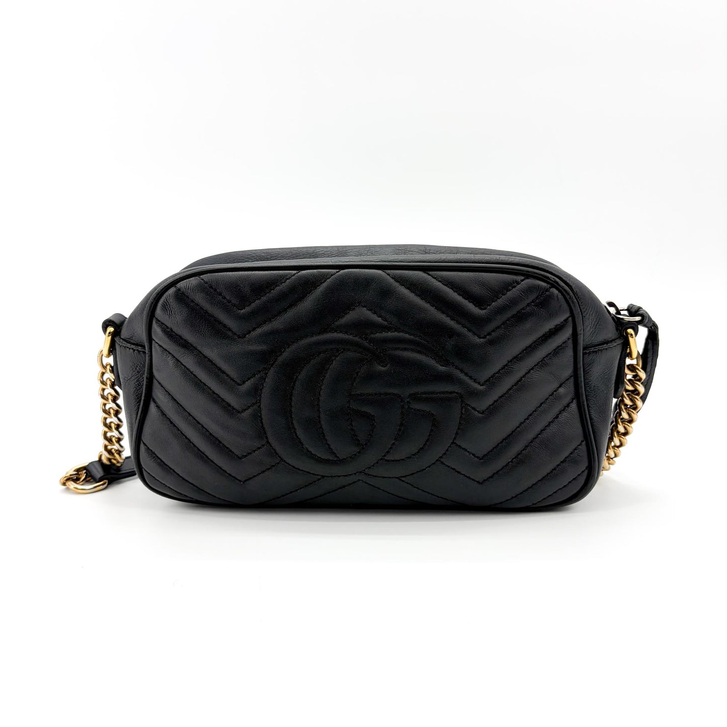 Gucci GG Marmont Matelassé Small Camera Bag Shoulder Bag Black